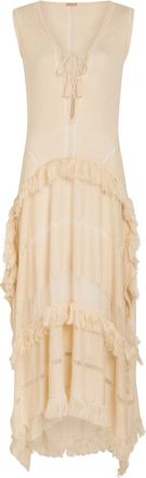 Caravana Ladder Effect Fine-knit Linen-blend Maxi Dress - Natural - One Size