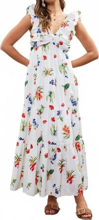 Skies Are Blue Clothing Sugar Pie Poplin Maxi Dress In White