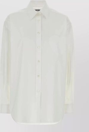 Moschino stretch poplin shirt long sleeves heart