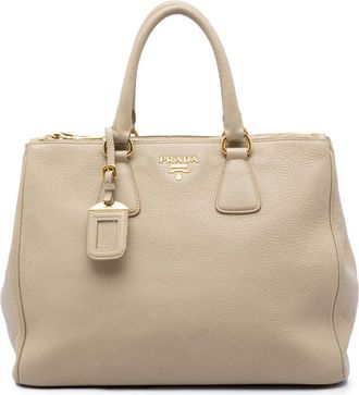 Prada Pre-owned Prada Vitello Daino Double Zip Convertible Tote Ladies H8BP1F2GR42BMSAE