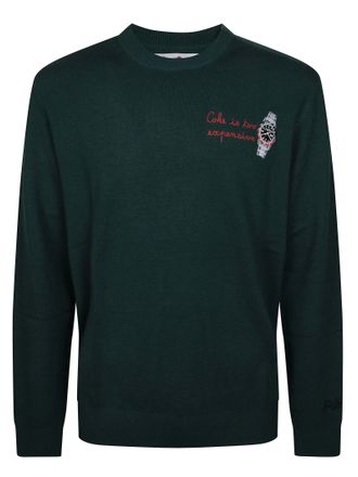 MC2 Saint Barth Expensive Watch Embroidered Knit Sweater