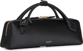 Alaia Womens Clutch Le Teckel Black Silk Handbags Hand Bags