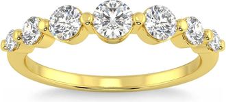 Pompeii3 3/4Ct Graduated Diamond Anniversary Wedding Ring 14k Gold Lab Grown