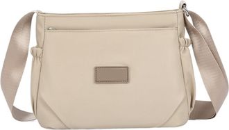 Generic Compatible For Cloth Crossbody Bag Lightweight Nylon Canvas Womens Single Oulder Multi-Layer Commuter Small(Khaki)