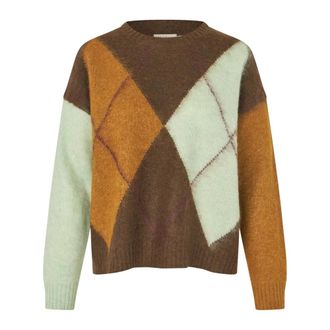 Masai Finley Uldtop - Dames - Ronde hals truien - Veelkleurig - L - Wol - Truien & Vesten