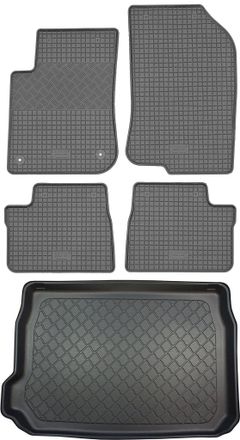 OEM Peugeot 2008 I Suv (5 Puertas) De Abril De 2013 A Diciembre De 2019. Juego: Alfombrillas De Goma Para Coche + Alfombrilla Para Maletero