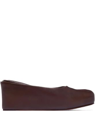 Bernardo Bernardo 1946 76mm Vivi wedge leather mules - Brown