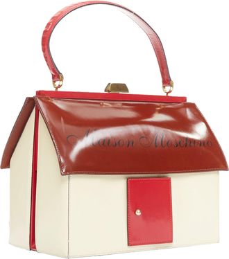 Moschino rare MOSCHINO 1990s Vintage burgundy Maison Moschino novelty House leather bag