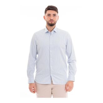 Tommy Hilfiger Flex Poplin Streep Overhemd - Heren - Zakelijke Overhemden - Blauw - 2XL - Overhemden