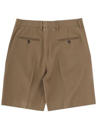 Golden Goose Virgin Wool Tailored Shorts - Green