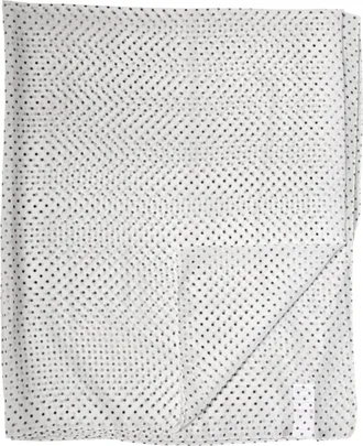 Dolce & Gabbana White Polka Dot Polyester Shawl Womens Scarf