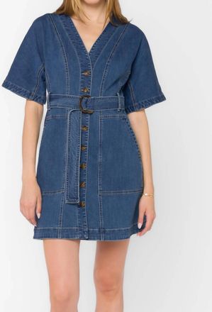 Velvet Heart Kaulana Vintage Havana Mini Dress In Aviation Blue