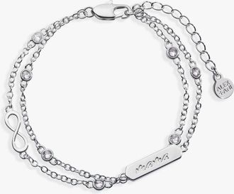 Alex and Ani Mama Infinity Chain Double Strand Bracelet in Silver at Nordstrom