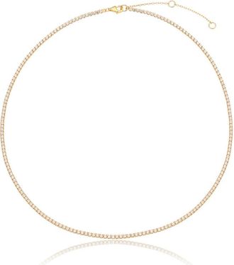 Lily & Roo Gold Diamond Style Tennis Necklace