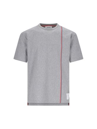 Thom Browne Lightweight Grey T-Shirt With Classic Crew Neckline