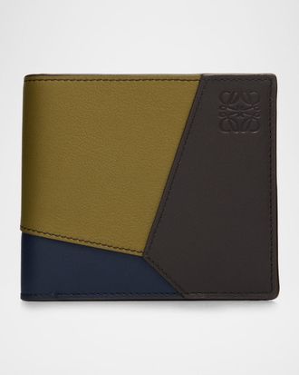 Loewe Mens Puzzle Edge Multicolor Leather Bifold Wallet