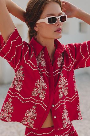Sundays Clifton Embroidered Shirt Top