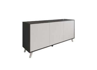 Dmora Aparador efecto madera antracita, blanco 154x40h72 cm