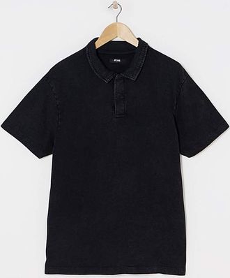Jacamo Garment Washed Relaxed Fit Loopback Polo