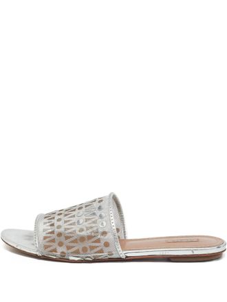 Alaia mesh sandals - Silver