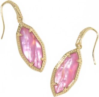 Kendra Scott Womens Ophelia Small Drop Earrings In Light Mauve Illusion