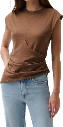 Pistola Denim Nya Draped Tee In Java