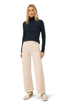 Pact Luxe Stretch Jersey Slim Turtleneck in Midnight Blue at Nordstrom, Size Medium