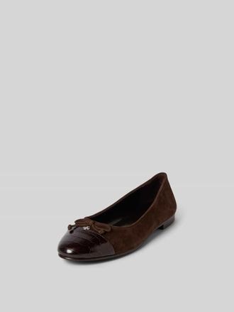 Tory Burch Tory Burch Ballerinas aus echtem Leder in Dunkelbraun, Gr&ouml;&szlig;e 38,5