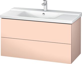 Duravit Duravit L-cube Mueble De Pared 1020mm, Profundidad 481, 2 Cajones, Adecuado Para P3 Comfort Art&iacute;culo 233210, Color: Albaricoque Perla Seda Laca Mate -