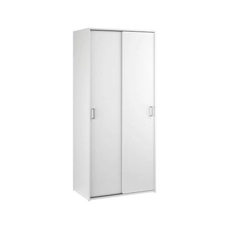Dmora Armario 2 Puertas Cindy, Muebles De Dormitorio, Vestidor, Armario De Ropa, 78x48 H175 Cm, Blanco - Dmora