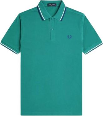 Fred Perry M3600 Twin Tipped Shirt - Heren - Polos - Groen - S - Katoen - Tops