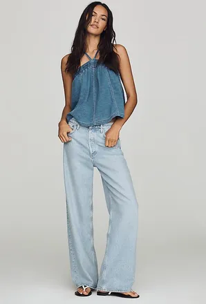 A Gold E Ren Petite High-Rise Jeans