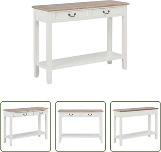 vidaXL Vidaxl Mesa Consola De Madera Blanco 110x35x80 Cm