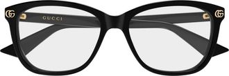 Gucci Glasses, female, Black, Size: 55 MM Eyeglasses