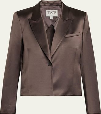 TWP Sawyer Satin Single-Breasted Blazer