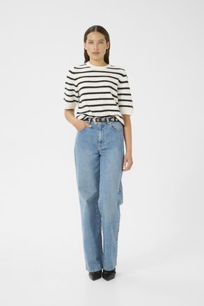 Gestuz Pullover Loose fit black offwhite