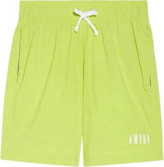 Amiri Mens Amiri Core Logo Swimtrunk Lime - Yellow - Size: 35/34/32