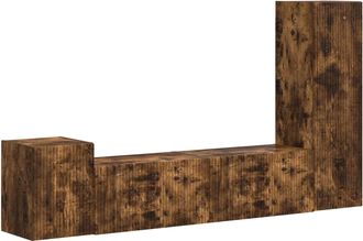 vidaXL Conjunto De Mueble De Tv 4 Uds. Roble Ahumado Vidaxl