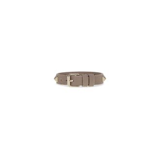 Valentino Garavani Womens Gray Calf Leather Bos Taurus Bracelet