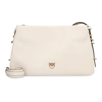 Pinko One- Two- Three Leren crossbodytas - Dames - Schoudertassen - Wit - ONE Size - Katoen - Tassen