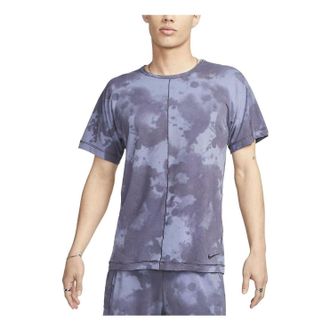 Nike Dri-FIT All-Over Print Short-Sleeve Yoga Top Purple DX0923-015