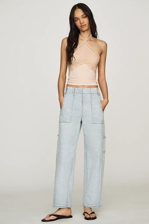 Maeve Painters Mid-Rise Tapered Jeans