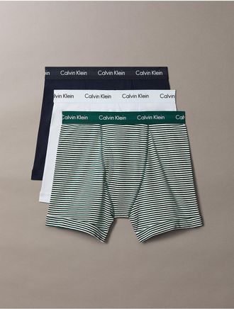Calvin Klein Mens Cotton Stretch 3-Pack Boxer Brief - Multi - XL