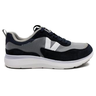 Vionic Ayse Leather Textile Womens Lace Up Trainers - Navy - Size:UK 5.5