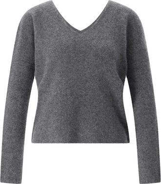 Roberto Collina Truien & Vesten, Dames, Grijs, M, V-neck Truien