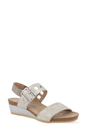 Naot Dynasty Wedge Sandal in Platinum/Quartz at Nordstrom, Size 11Us