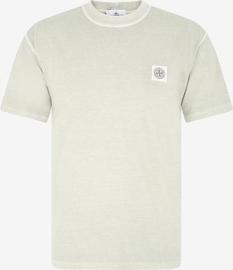 Stone Island T-Shirt mit Rundhalsausschnitt aus bestickter Baumwolle