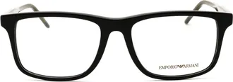 Emporio Armani 0EA3257 Rectangular Acetate Eyeglasses - Black