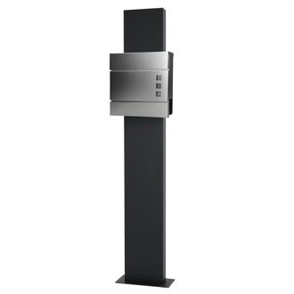 ECD Germany Buz&oacute;n, plateado, de acero inoxidable