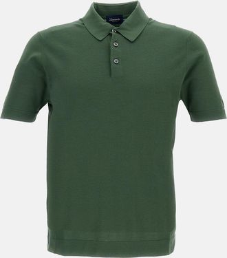 Drumohr Green Cotton Polo Shirt
